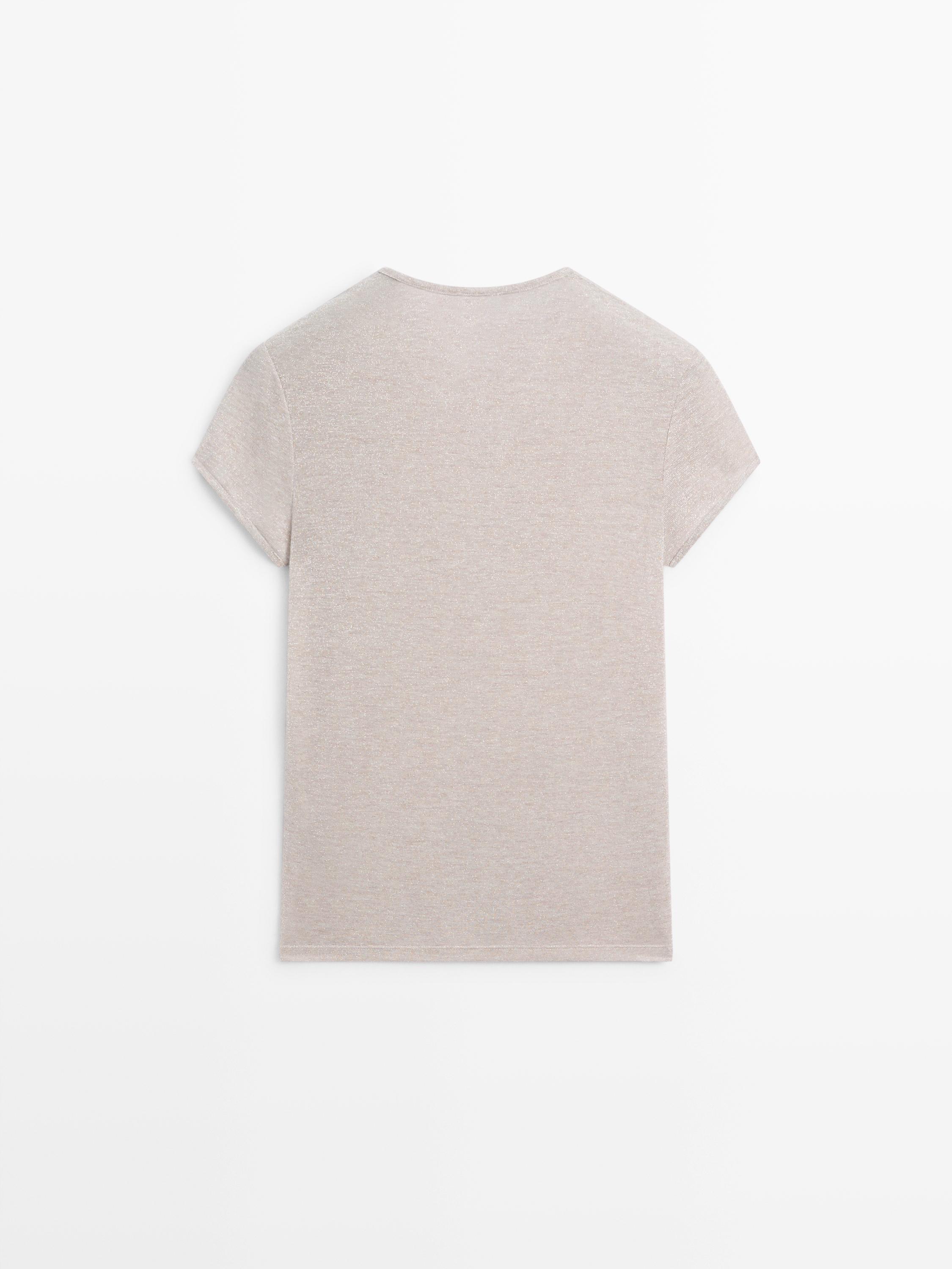 T-shirt à manches courtes détails brillants